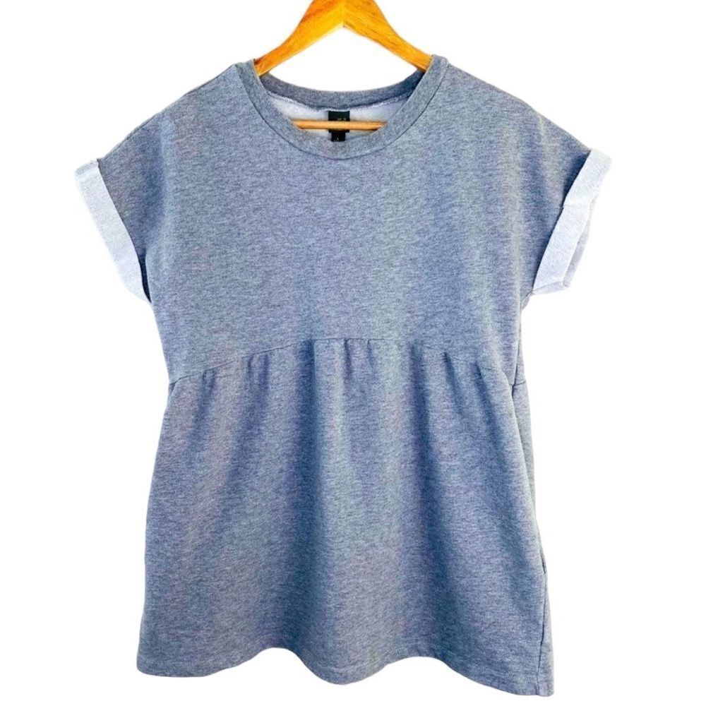 Wild Fable gray empire waist short sleeve sweatshirt size small - Picture 1 of 7